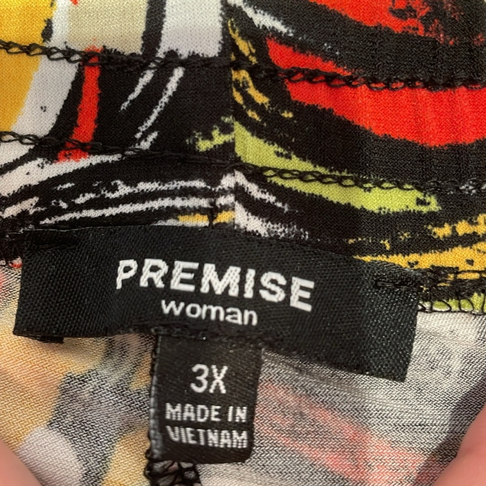 Premise Easy Pants Stretch Women 3X Techno Rave Festival Flowy Artsy Groovy Bold - Picture 4 of 7